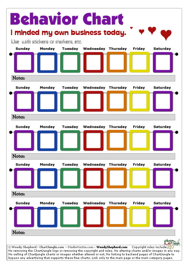 3 Year Old Behavior Chart