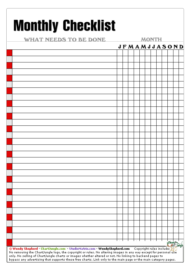 daily schedule checklist template printable free