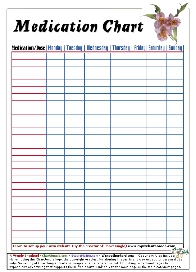 Printable Pet Medication Chart Medication Chart Pet M vrogue.co