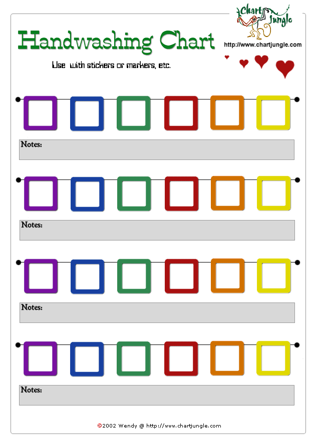 Hand Washing Chart Free Printable